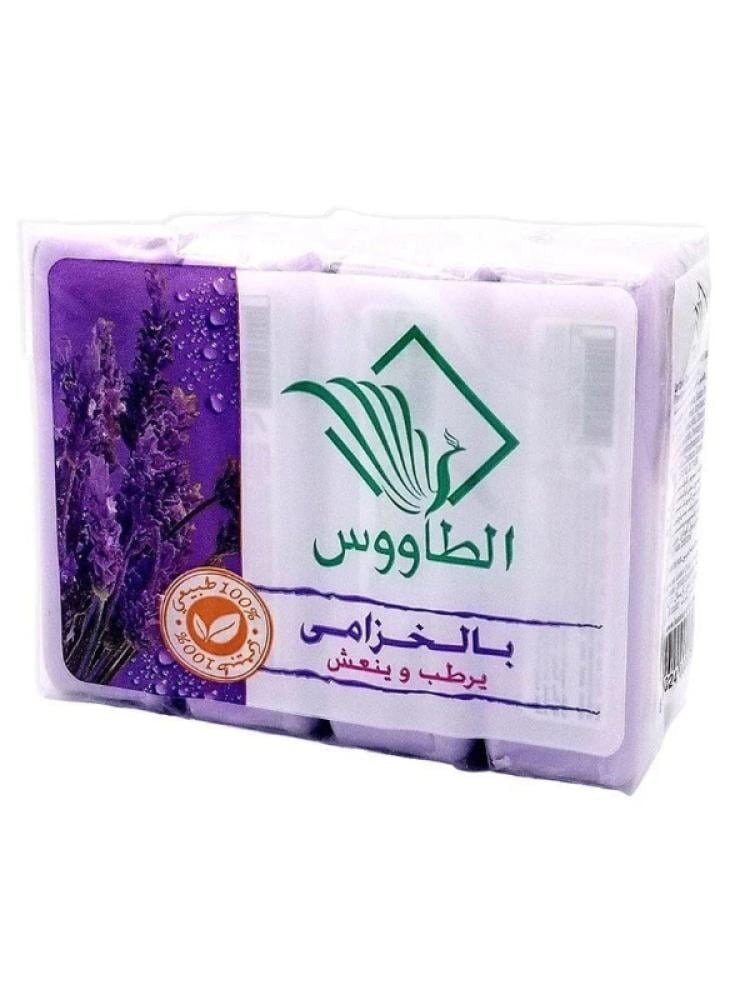 Al Taous - Moroccan Lavender Soap, Fresh and Soft - 4 Bars x 120g