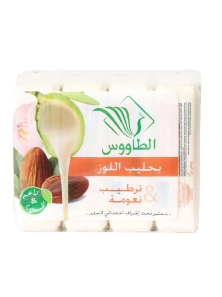 الطاووس الصابون المغربي بحليب اللوز ترطيب ونعومة 120جرام