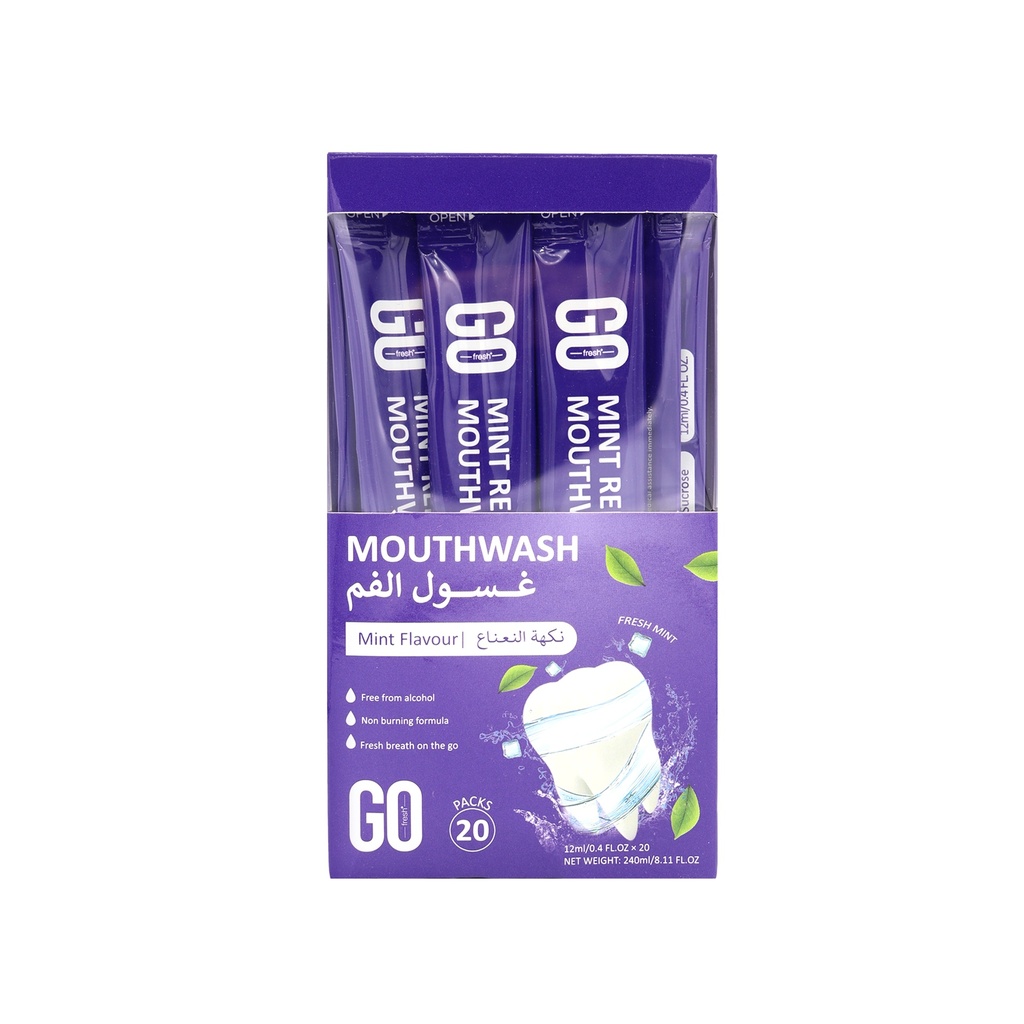 جو فريش غسول الفم بنكهة النعناع المنعش 20 قطعة 12 مل