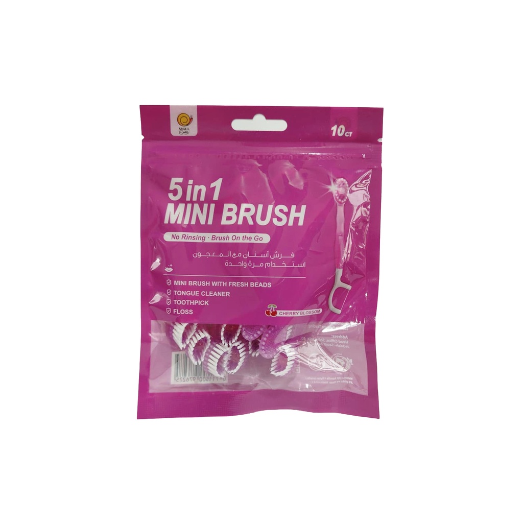 سنايل فرش اسنان مع المعجون استخدام مرة واحدة بنكهة الكرز
