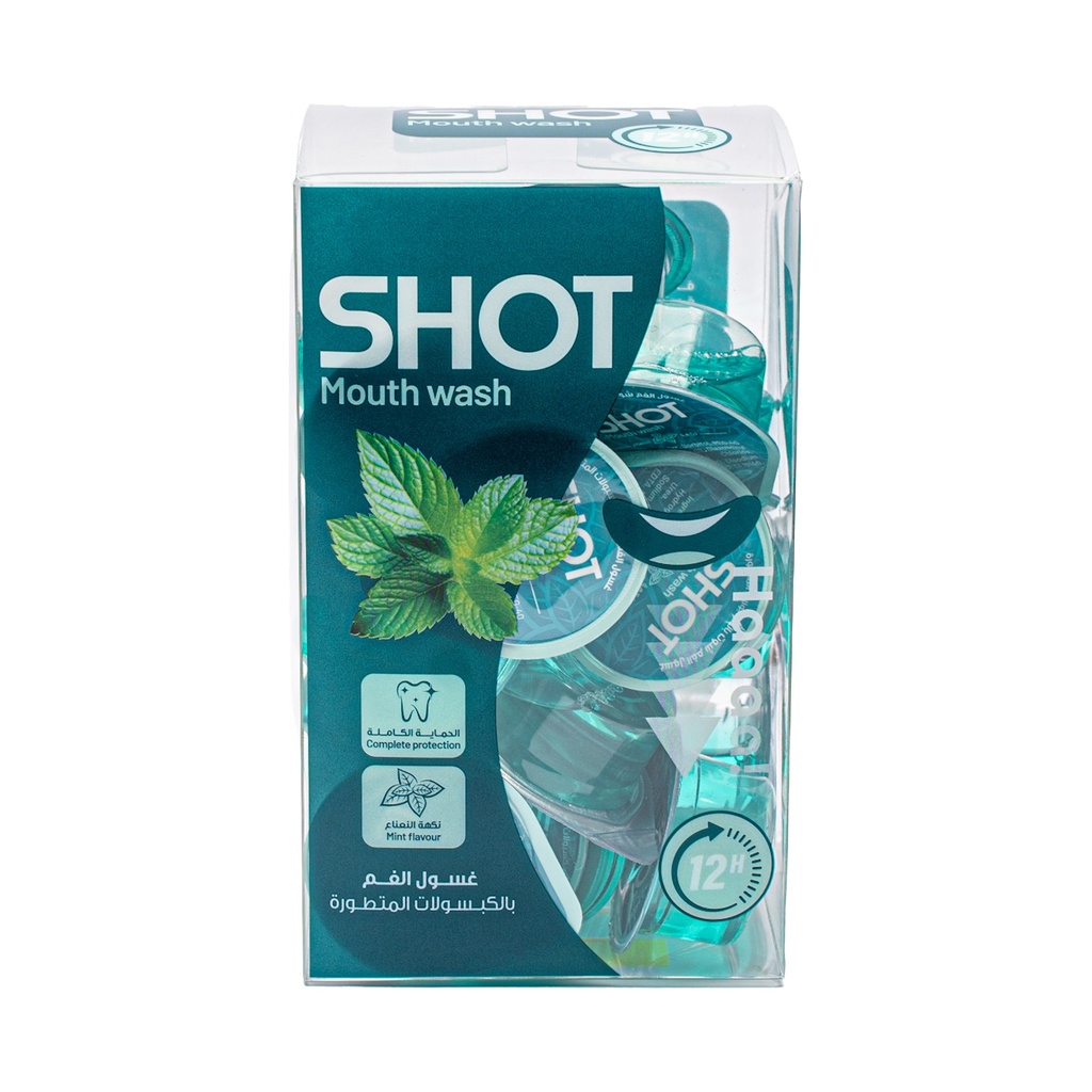 SHOT Advanced Capsule Mouthwash with Mint Flavor – 20 Capsules, 15ml