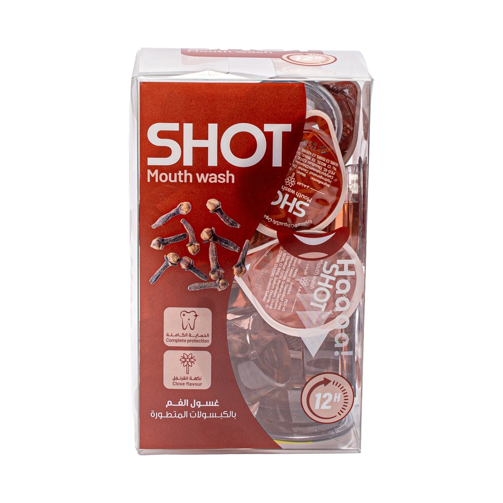 SHOT Advanced Clove Flavor Mouthwash Capsules – 20 Capsules, 15ml
