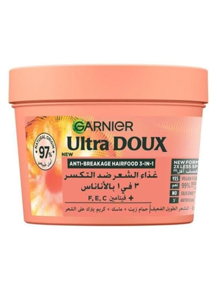 Garnier Ultra Doux 3 in 1 Anti-Breakage Pineapple for Long Hair - 390 ml