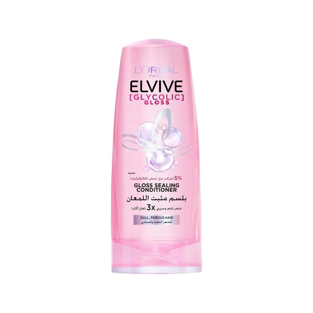  لوريال باريس بلسم الفيف جليكوليك جلوس مثبت اللمعان للشعر الباهت - 360 مل