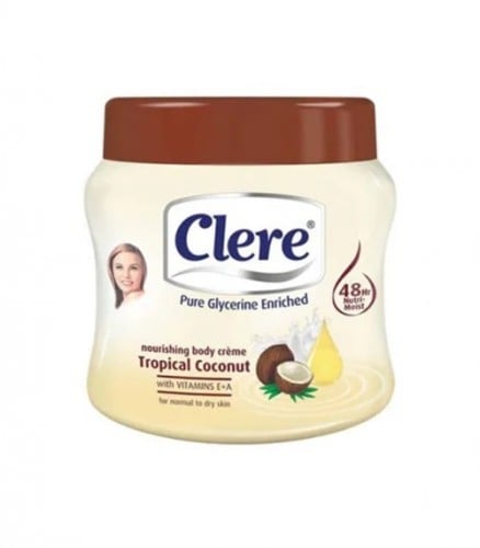 Clere Tropical Coconut Moisturizing Body Cream - 500 ml