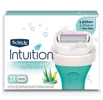  Schick Intuition Shaving razor and foaming mousse with Aloe Vera and Vitamin E - 3 Pieces                                               