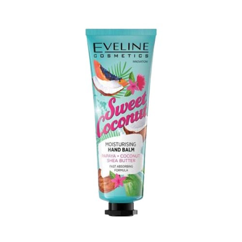 Eveline Cosmetics Sweet Moisturizing Hand Balm 50ml with Sweet Coconut and Papaya