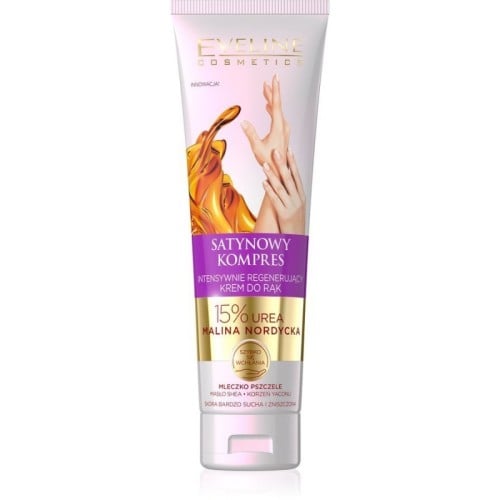 Eveline Satin Intense Renewing Compress Hand Cream Urea Shea Butter 100ml