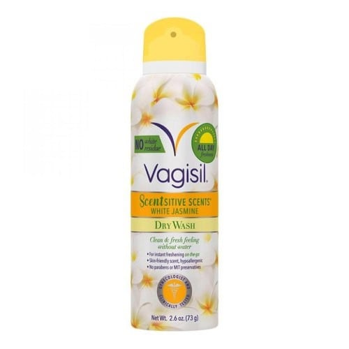 Vagisil Dry Deodorant Spray for Women, Paraben Free, White Jasmine 73g
