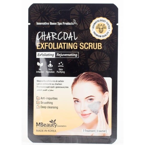 M beauty Charcoal Scrub (3 treatments, 3 sachets inside)