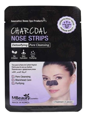 M-Beauty Charcoal Nose Strips Charcoal 5 Pieces