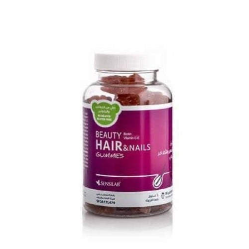 Sensilab Beauty Hair & Nails Gummies with Natural Strawberry Flavor 
