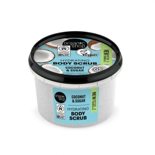 اورجانيك شوب مقشر السكر للجسم بخلاصة جوز الهند 250 مل