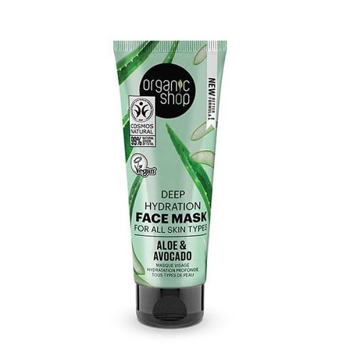 Organic Shop Deep Hydration Avocado And Aloe Vera Face Mask 75ml