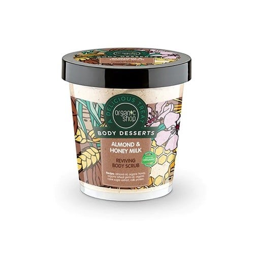 The Organic Shop - Body Scrub with Almond, Honey and Milk Extract 450 ml