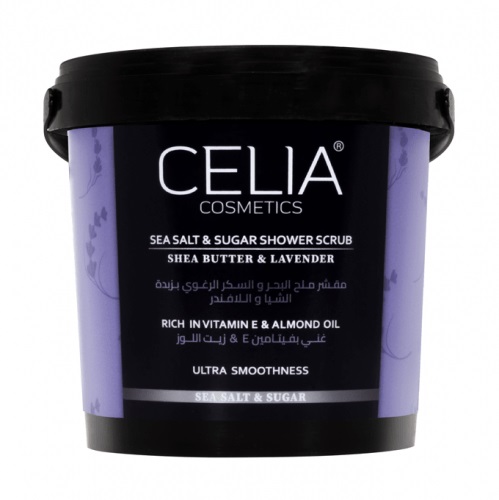 Celia Cosmetics Sea Salt Foaming Scrub with Shea Butter and Lavender 700g