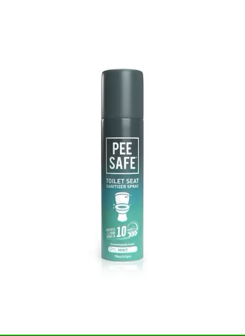 Pee Safe Dermatologically Tested Mint Scent Toilet Seat Sanitizer Spray 75ml