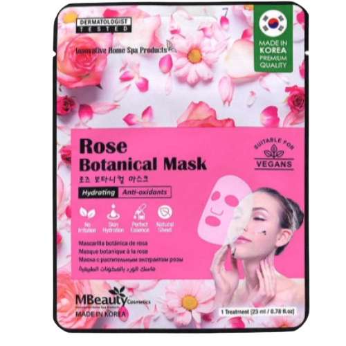 M Beauty rose mask with natural ingredients