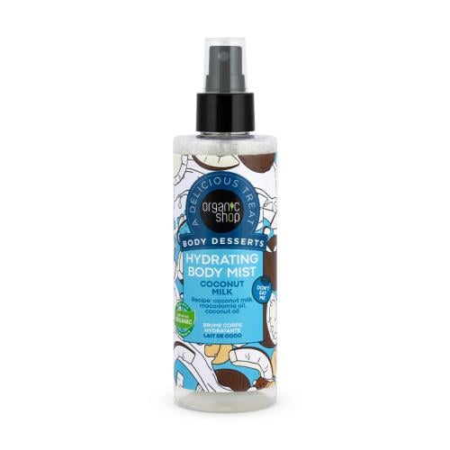 Organic shop moisturizing body spray with coconut milk 200 ml