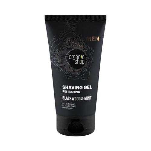 Organic shop shaving gel black wood and mint 150 ml