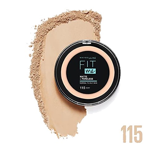 MAYBELLINE New York Fit Me Matte and Poreless Powder, 115 Ivory 