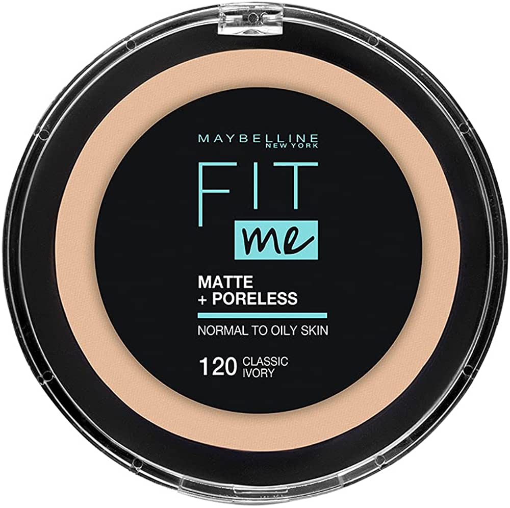 Maybelline New York Fit Me Matte and Poreless Powder, 120 Classic Ivory