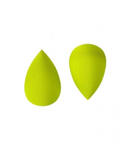 Green sponge puff, two pieces