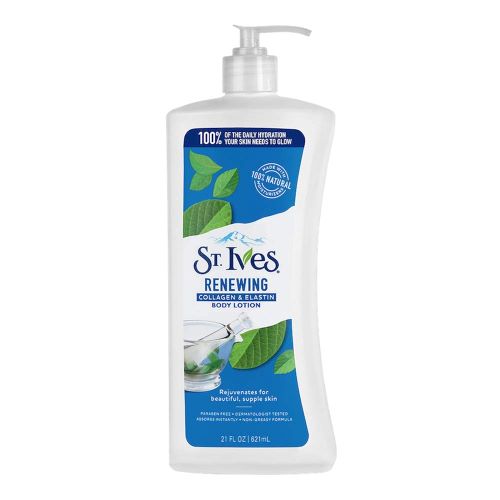 ST. Ives Renewing Lotion (Collagen And Elastin Body Lotion), Non Greasy Lotion Absorbs Quickly To Help Restore And Rejuvenate Skin 621ml