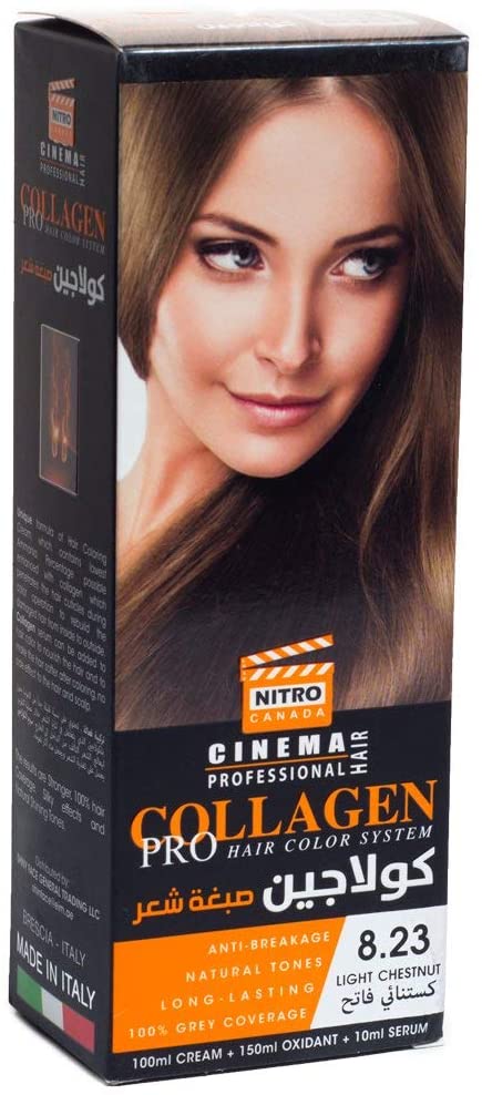 نيترو كندا كولاجين صبغة شعر لون كستنائي فاتح 8.23