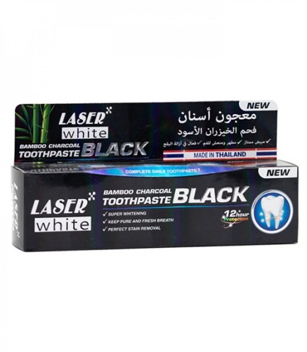 Laser White Bamboo Charcoal Toothpaste Black - 100g