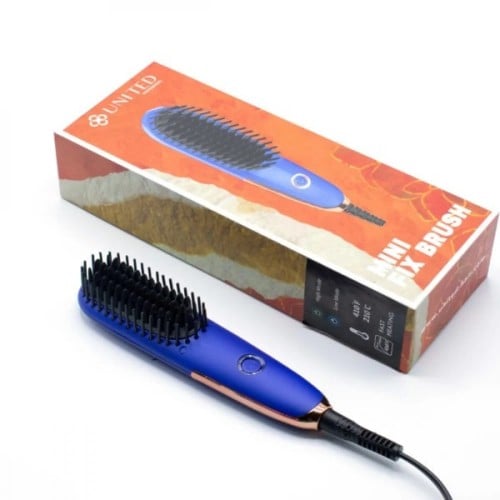 United _ hair straightening brush blue