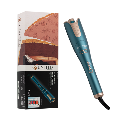 United automatic hair straightener, purple, 4 degrees