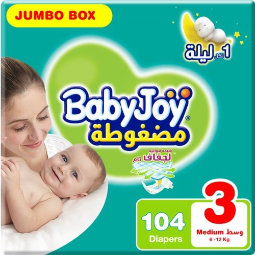 بيبي جوي حفاضات وسط عبوة 104 (29222)