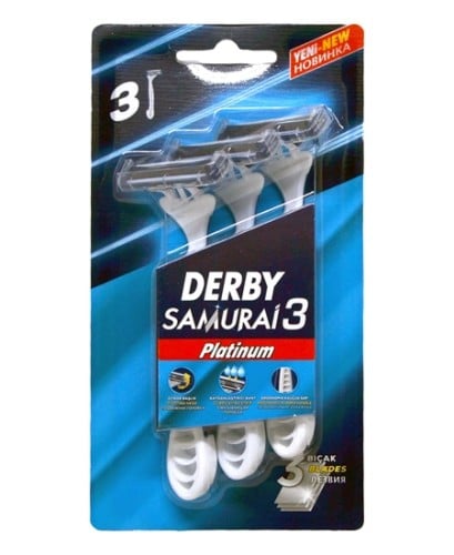 DERBY SAMURAI PLATINUM BLADES 3 BICAK 3 PCS