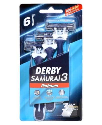 DERBY SAMURAI PLATINUM BLADES 3 BICAK 6 PCS