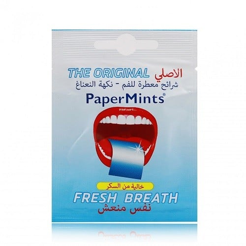Peppermints mint flavored mouth freshener strips