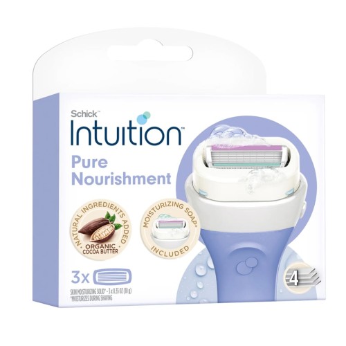 Schick Intuition Pure Nourishment Replacement 4 Blades