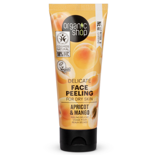 Organic Shop  Delicate Face Peel for dry skin Apricot and Lactic Acid, 75 ml