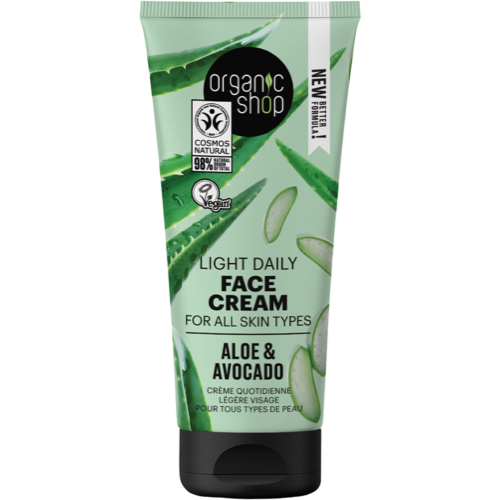 اورجانيك شوب كريم الوجه بالأفوكادو والصبّار لجميع أنواع البشرة 50مل