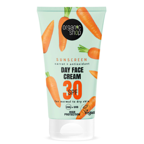 Organic Shop Sun. Sunscreen Day Face Cream 30 SPF Normal to dry skin, 50 ml