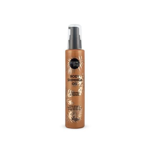 Organic Shop Body Shimmer Oil. Caramel & Papaya, 100 ml