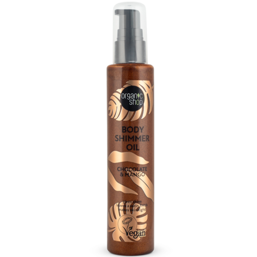 Organic Shop Body Shimmer Oil. Chocolate & Mango, 100 ml