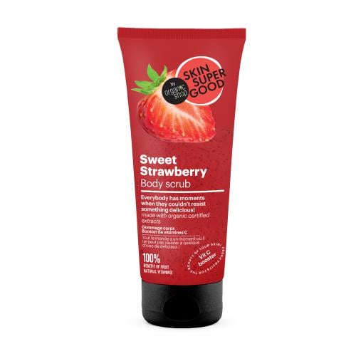 Organic Shop SSG Sweet strawberry body scrub. Vit C booster, 200 ml
