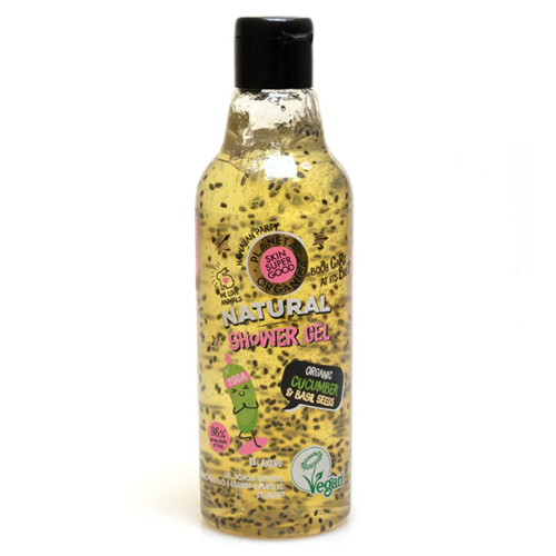 Organic Shop SSG Natural shower gel Organic cucumber & basil seeds, 250 ml
