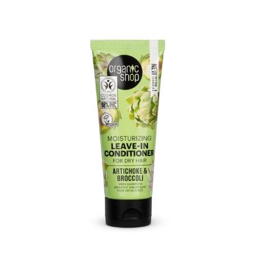 Organic Shop Moisturizing Leave-In Conditioner for Dry Hair Artichoke and Broccoli, 75 ml