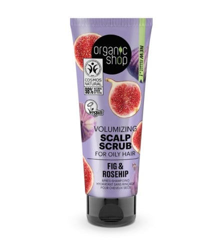 Organic Shop Volumizing Scalp Scrub for Oily Hair Fig and Rosehip, 75 ml