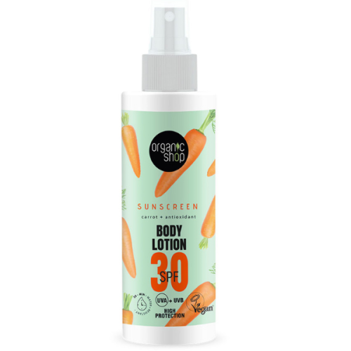 Organic Shop Sun. Sunscreen Body Lotion 30 SPF, 150 ml