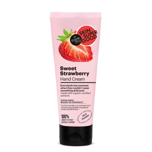 Organic Shop SSG Sweet strawberry hand cream. Vit C booster, 75 ml