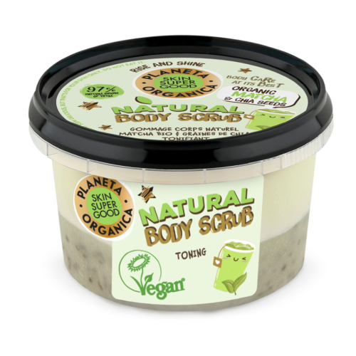 Organic Shop SSG Natural body scrub Organic Matcha & Chia seeds, 250 ml