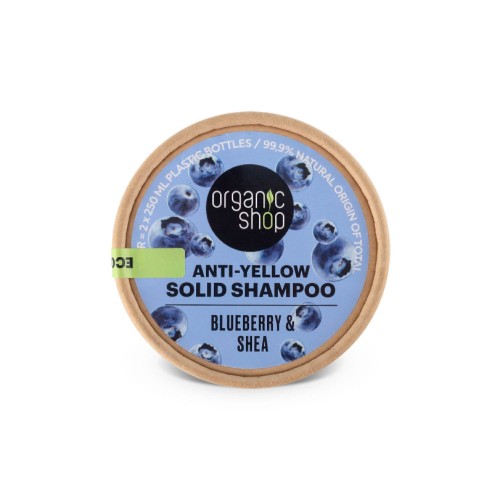 OS SOLID BARS Anti-yellow solid shampoo. Blueberry & Shea 60 g